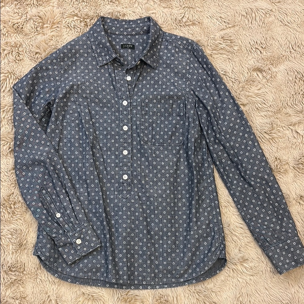 J. Crew Blue Casual Button Down Shirt